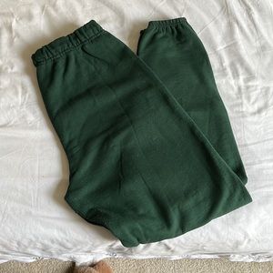 Green sweatpants